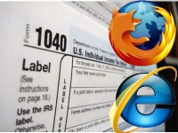 1040 Form, Firefox Logo, Internet Explorer 7 Logo