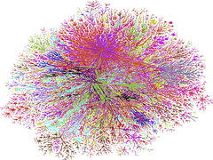 This is a picture of a mapping of the Internet. 'jurvetson' on Flickr.